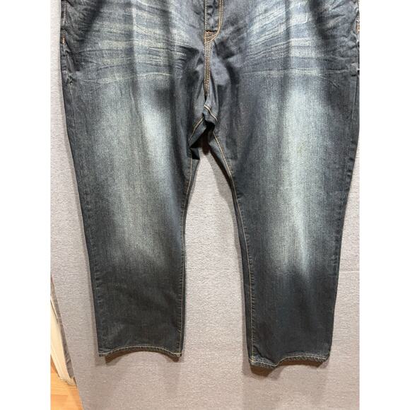 Vintage Rocawear Jeans Mens 42x32 (Fits 44x32) Blue Denim Baggy Y2K Faded Detail - Picture 4 of 12